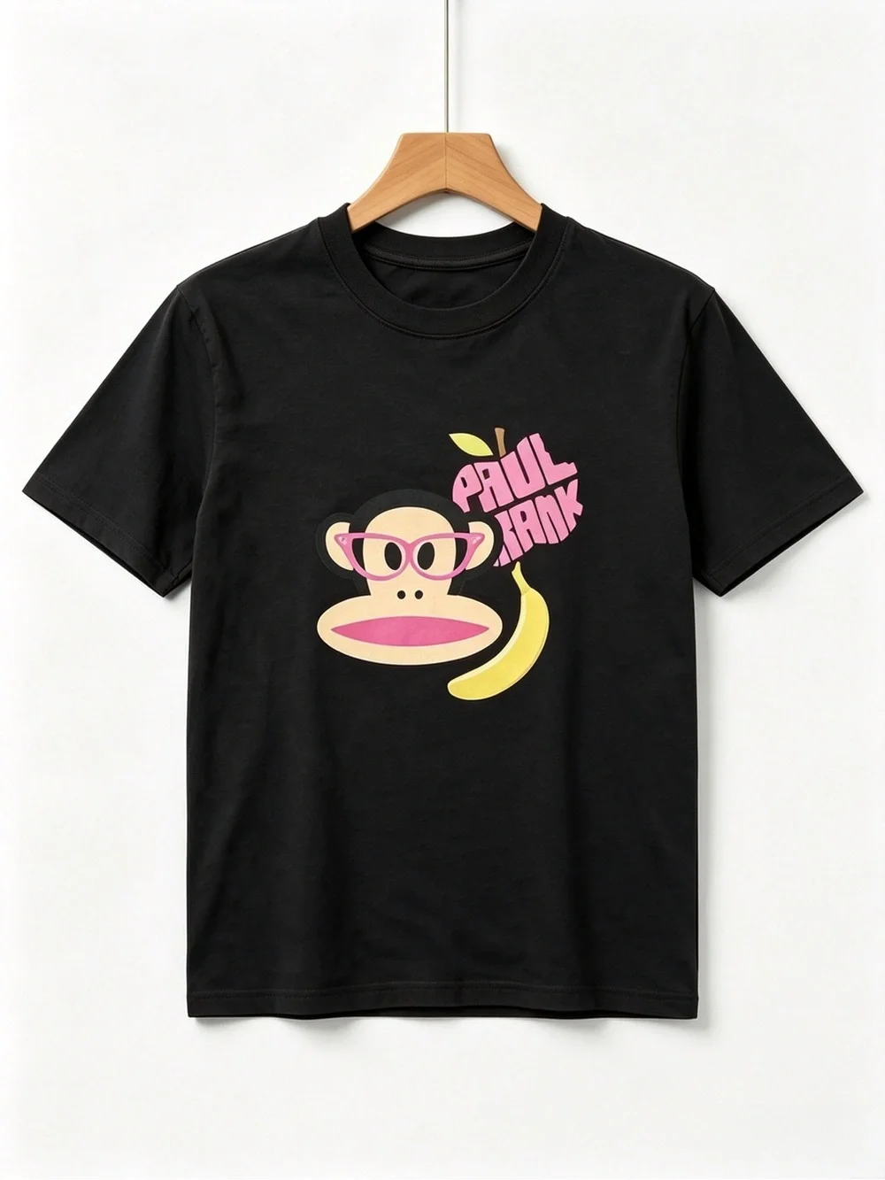 Black Paul Frank Graphics Womens Mens T-shirt Unisex